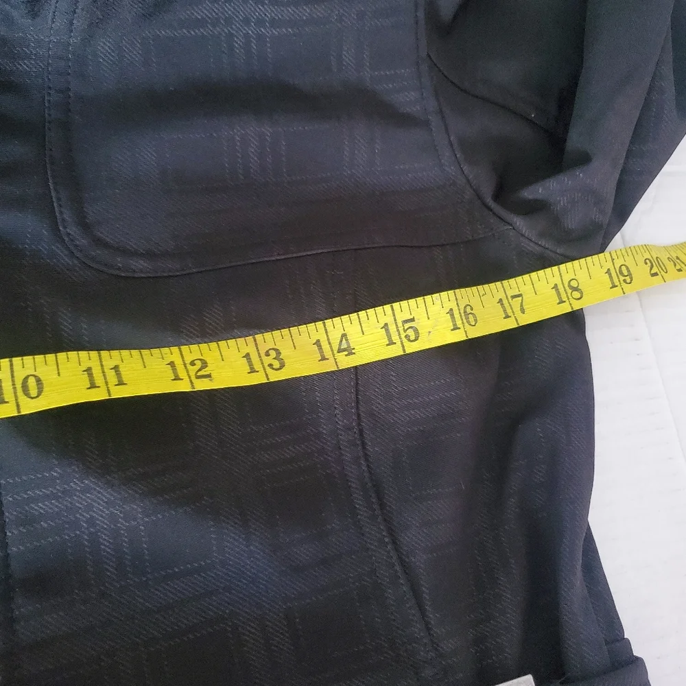 Free Country Woman's Black Plaid Hooded Trench Coat With Faux Fur Lining Sz S - Picture 11 of 16